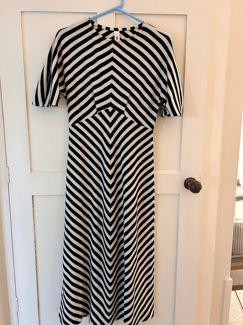 Sylvester Black And White Striped Dress