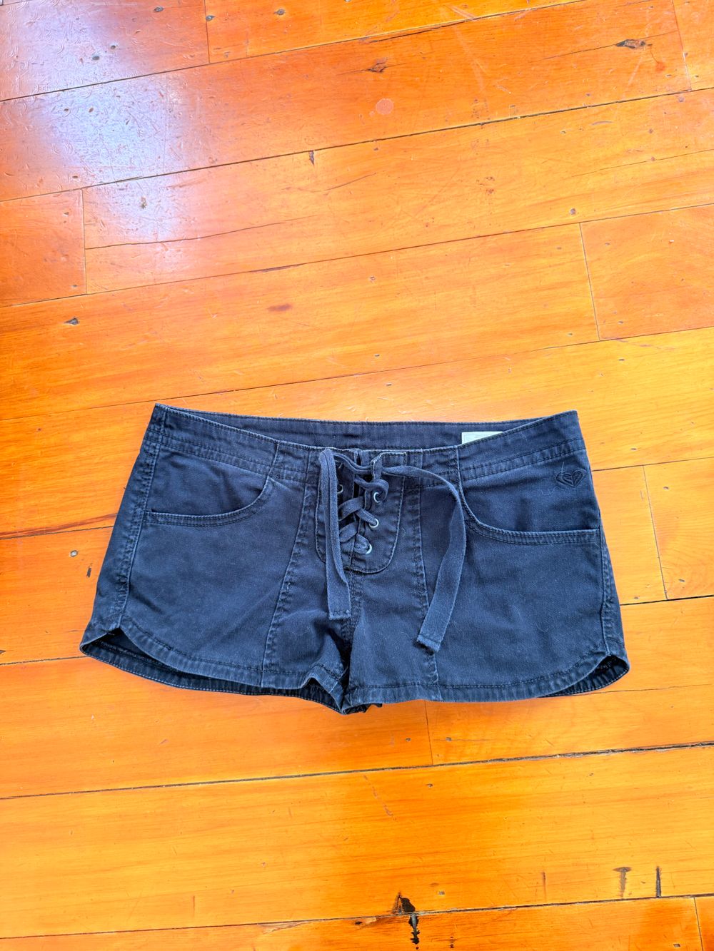 Roxy super low rise Black mini Shorts