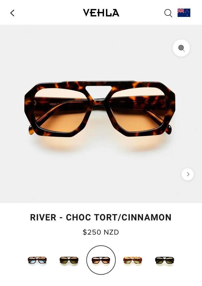 Vehla Eyewear - Vehla River Choc Tort/Cinnamon on Designer  display picture 3