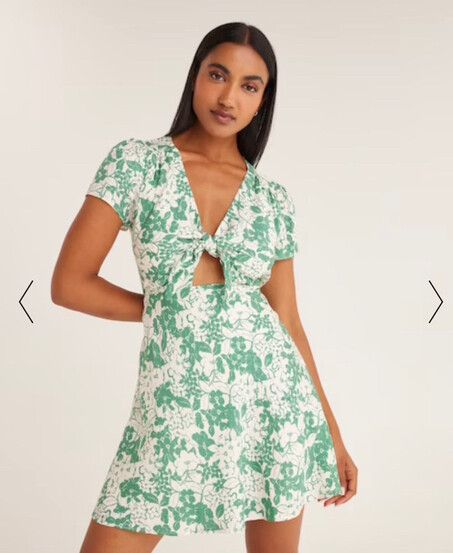 dotti green dress Teena Tiered Dress