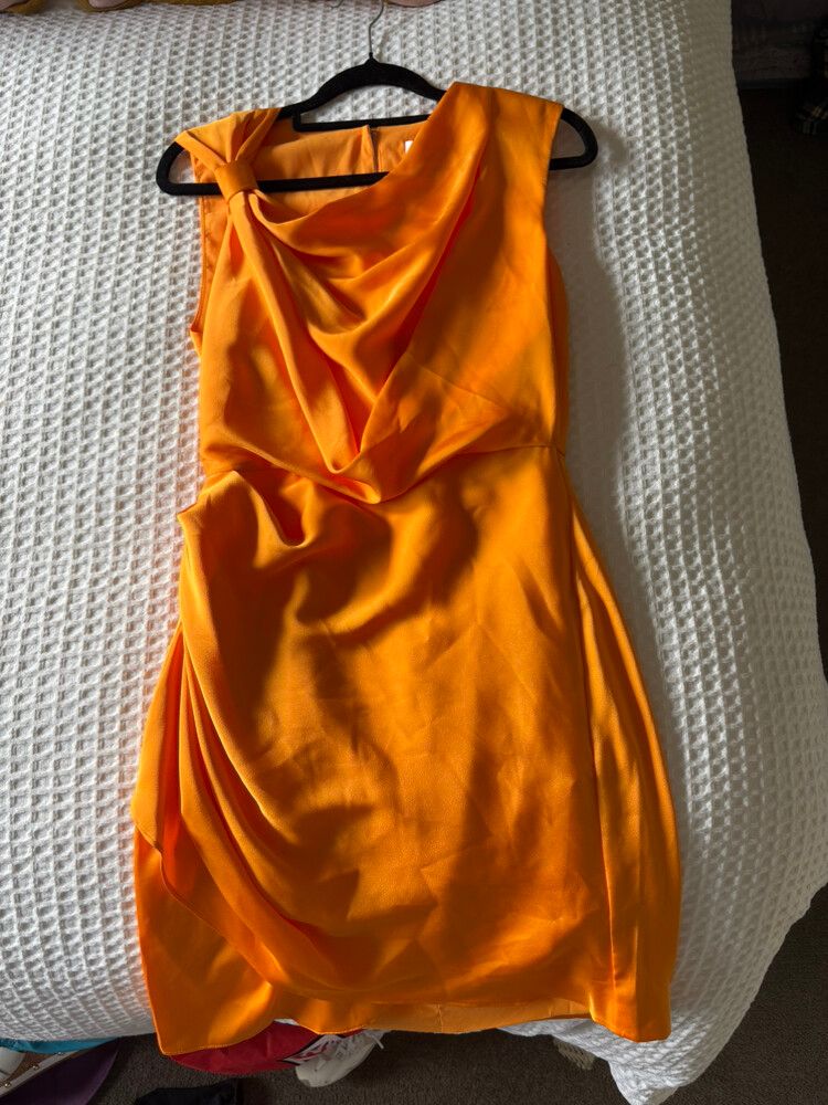 open lace back dress Elle Mini Dress Orange | Strapless Dress