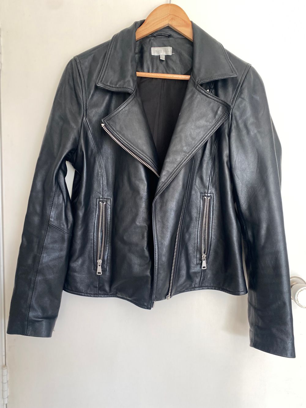 Grace Hill Black Leather Jacket