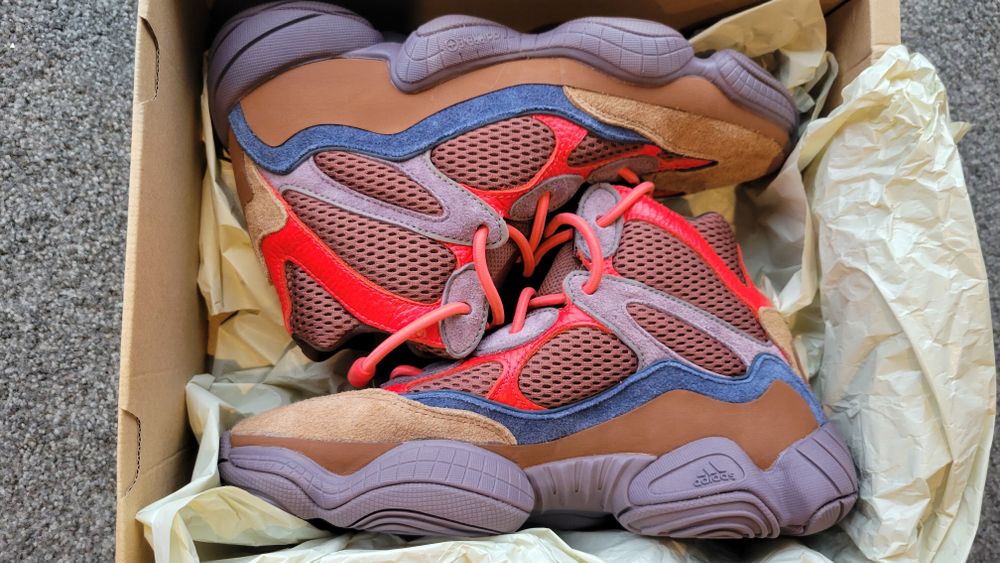 Addidas Yeezy 500 High Sneakers Shoe Sumac. Size 8.5 *NEW*