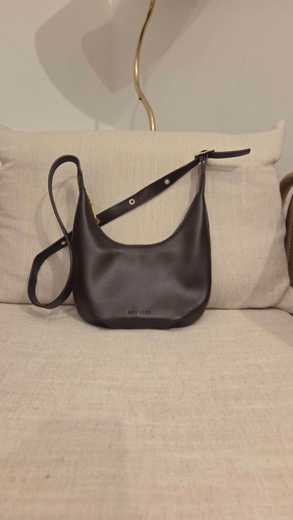 BRAND NEW BRIE LEON chocolate brown bag