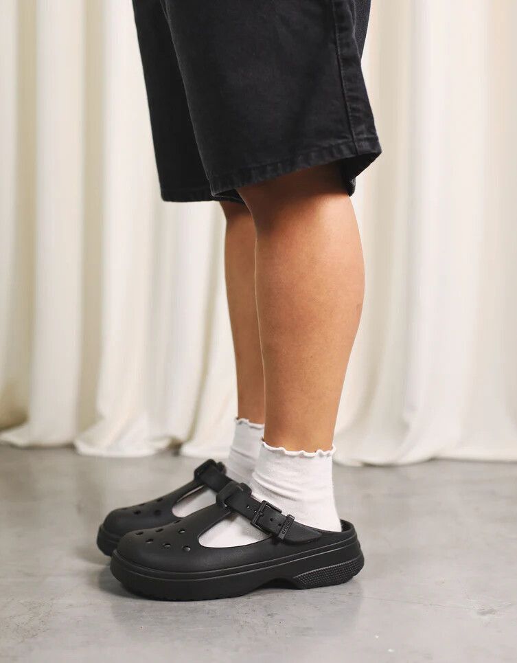 Crocs Black Mary Jane Clogs