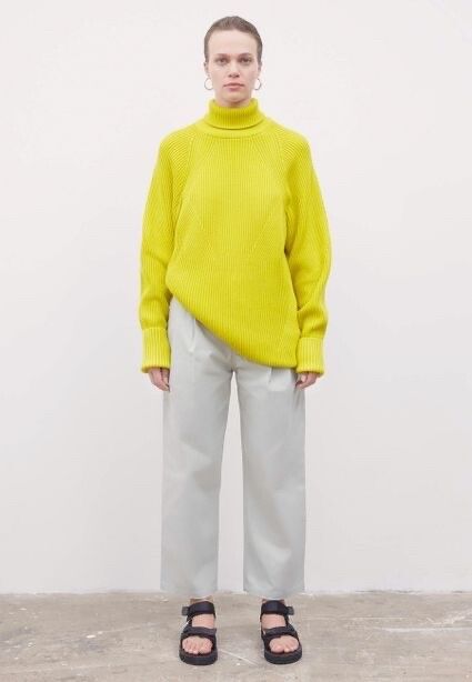 Henri Roll neck Jumper - acid yellow