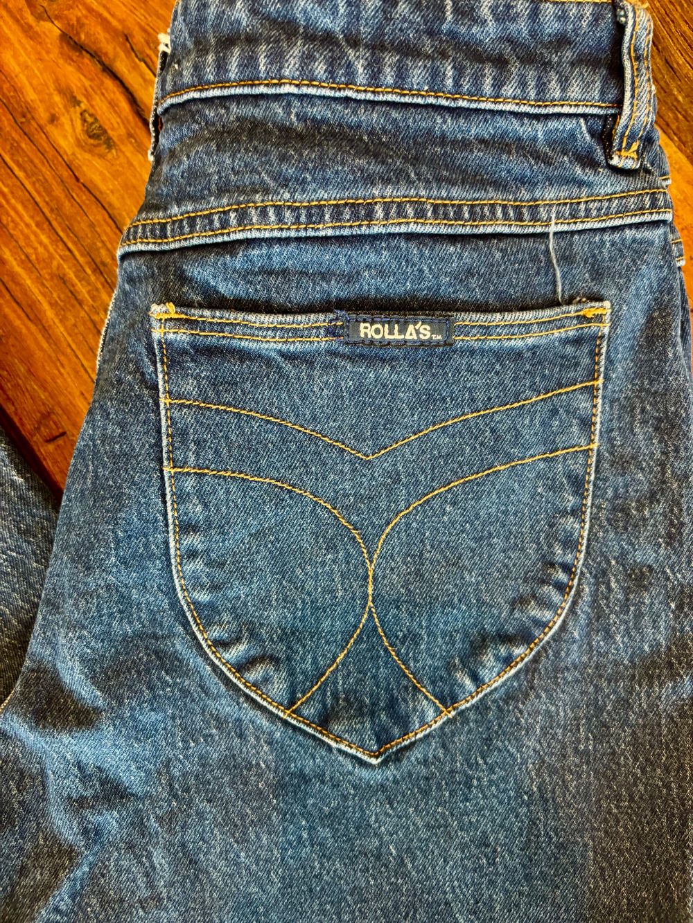 Rolla's Heidi Low Blue Relaxed Straight Jeans