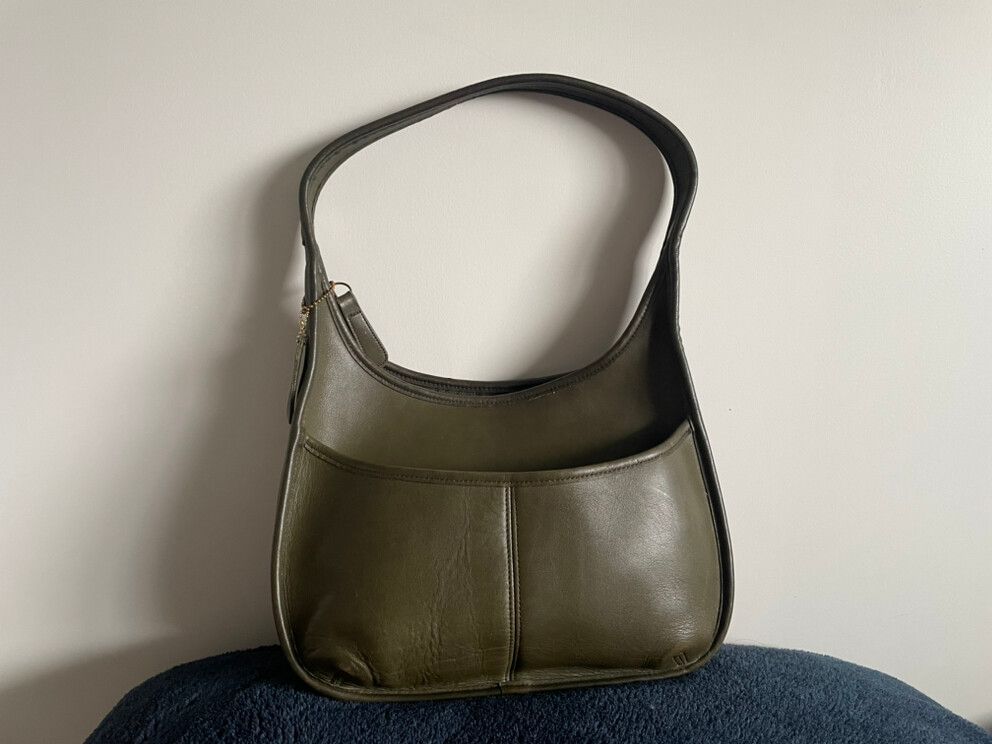 バッグ Vintage Coach Gallery Pocket Satchel Bag Vintage Y2k Coach Orange Leather Small Gallery Pocket