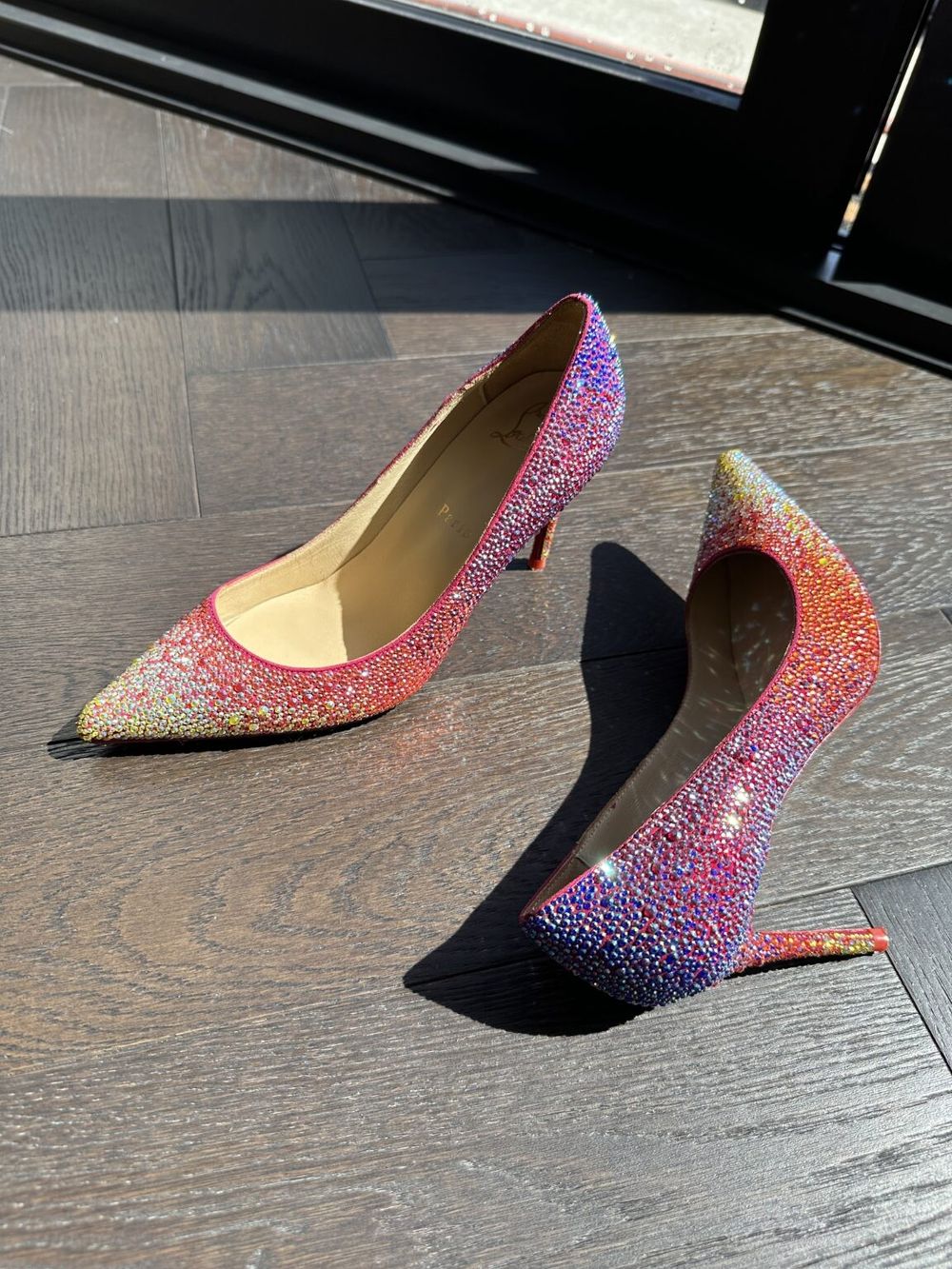 Kate kitten heels - Dégradé Strass - Rainbow Swarovski crystals