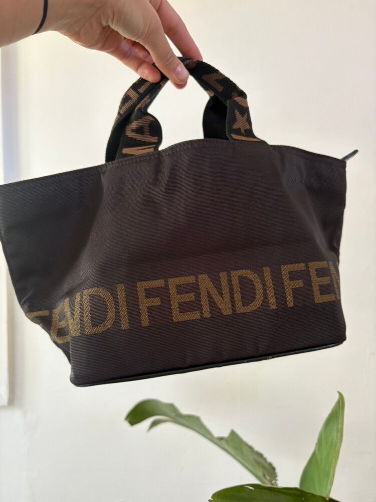 Authentic Fendi Nylon Canvas Handbag