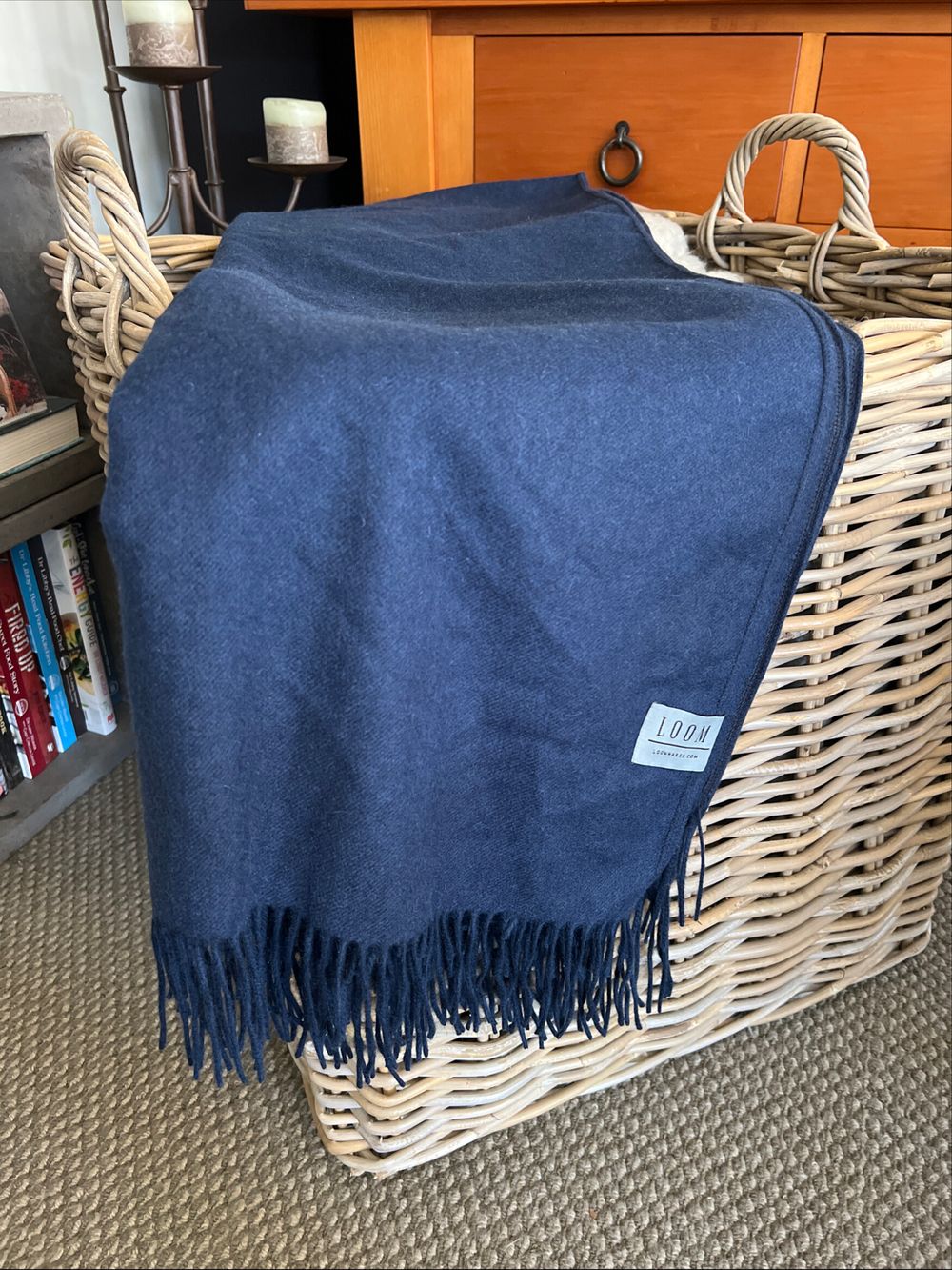 Loom Navy Blanket