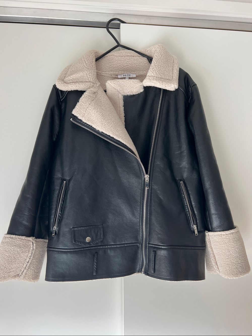 Bafie Black Faux Leather Jacket