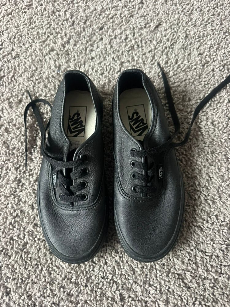 Black Leather Vans