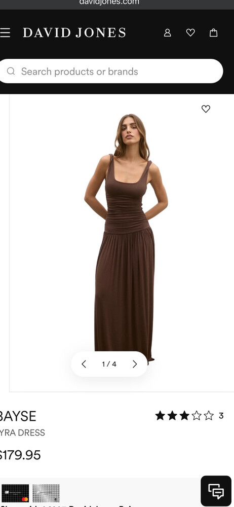 Bayse Lyra Brown Maxi Dress