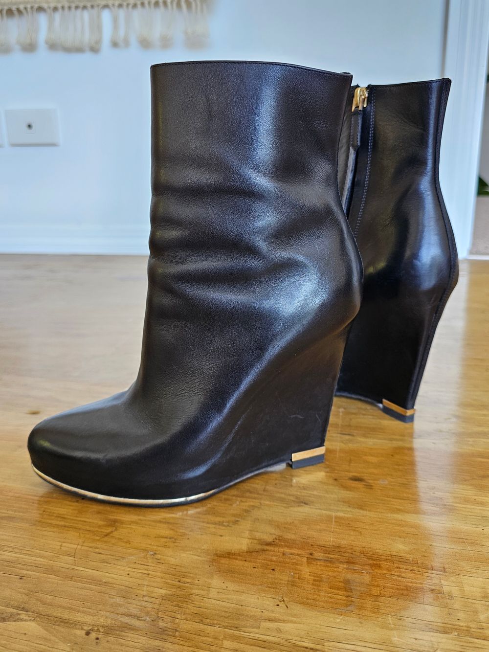 Givenchy Black Leather Ankle Boots