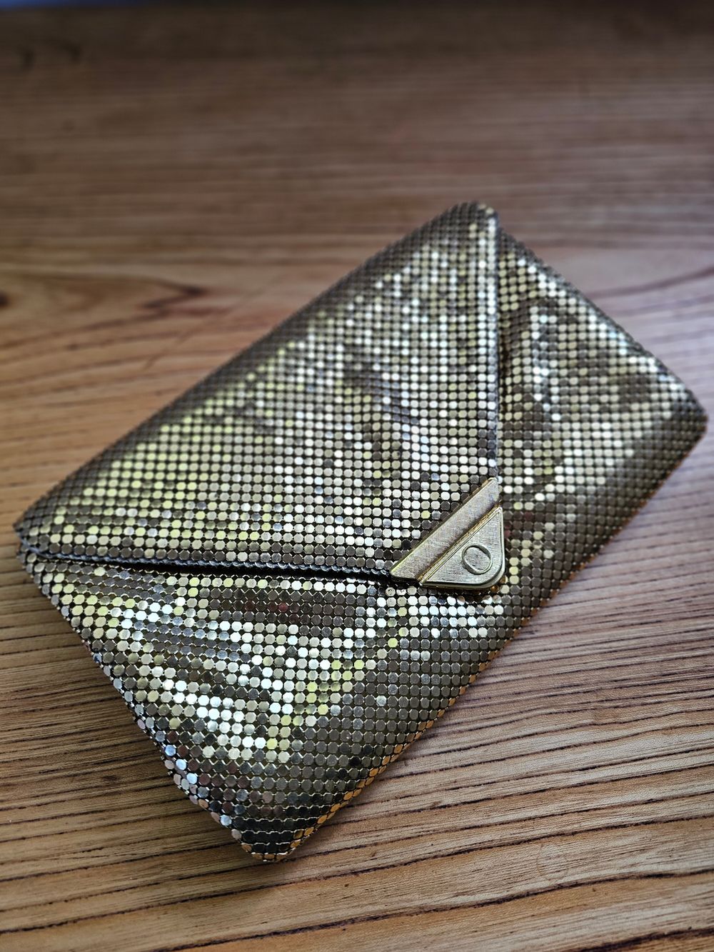 Vintage Oroton Gold Clutch Bag