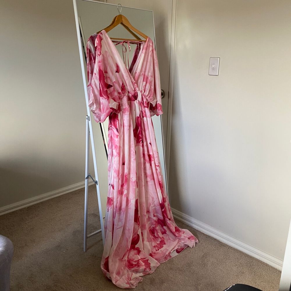 ONETHELAND Floral Maxi Dress Floor Length