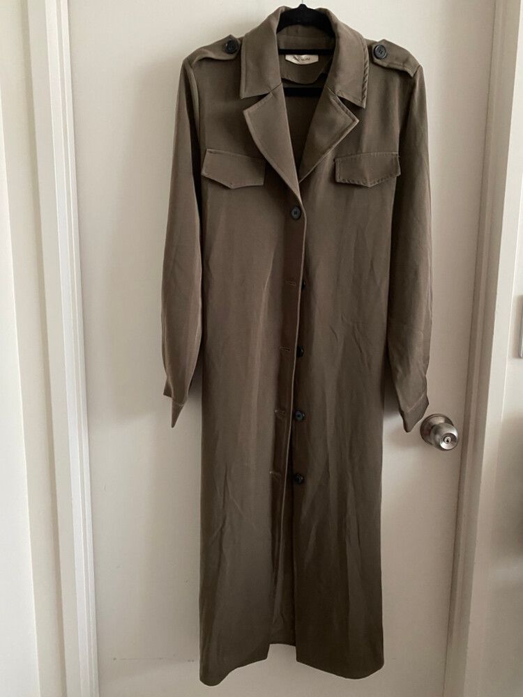 Yolo People Olive Long Coat