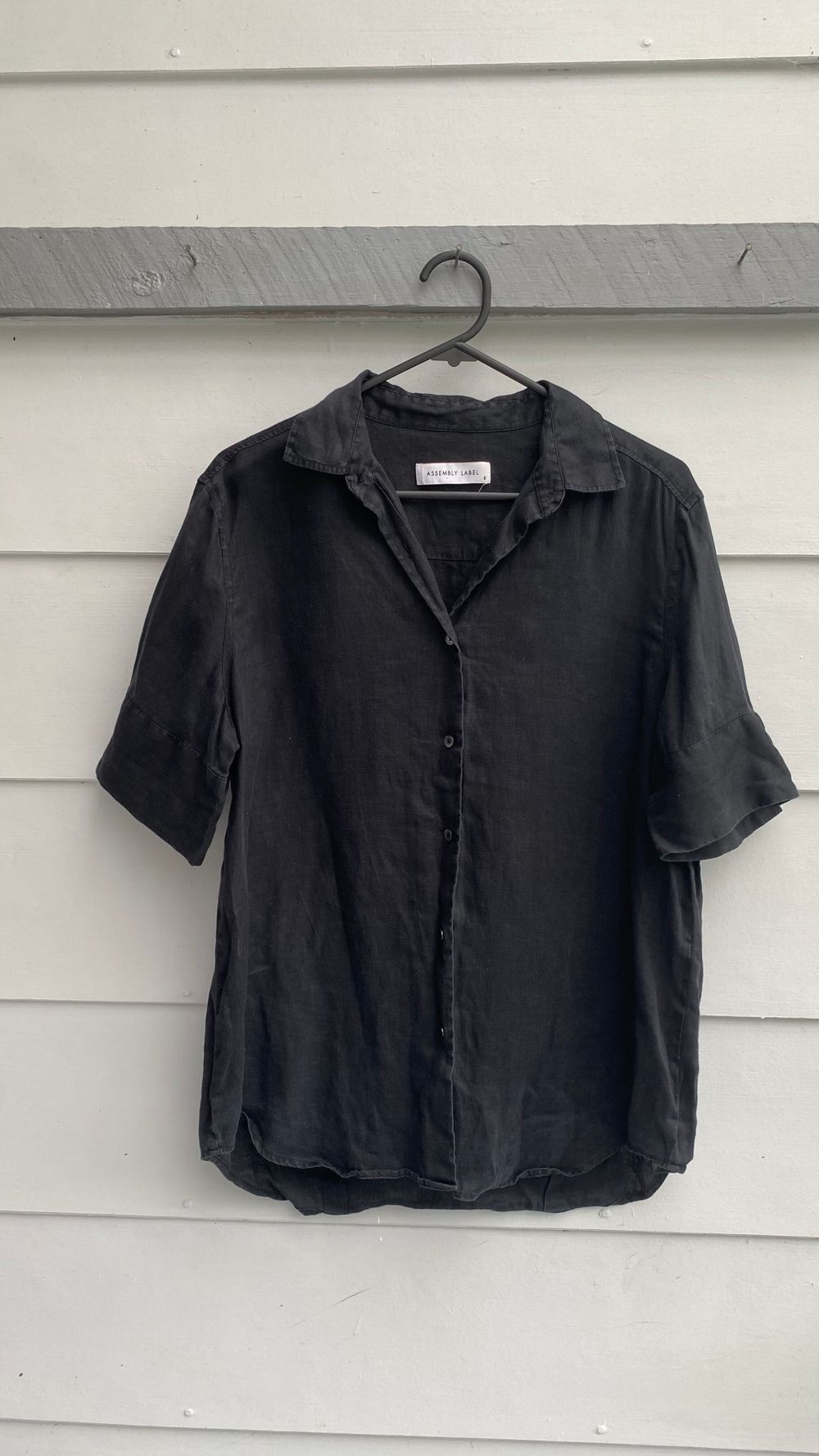 Assembly Label Black Linen Shirt