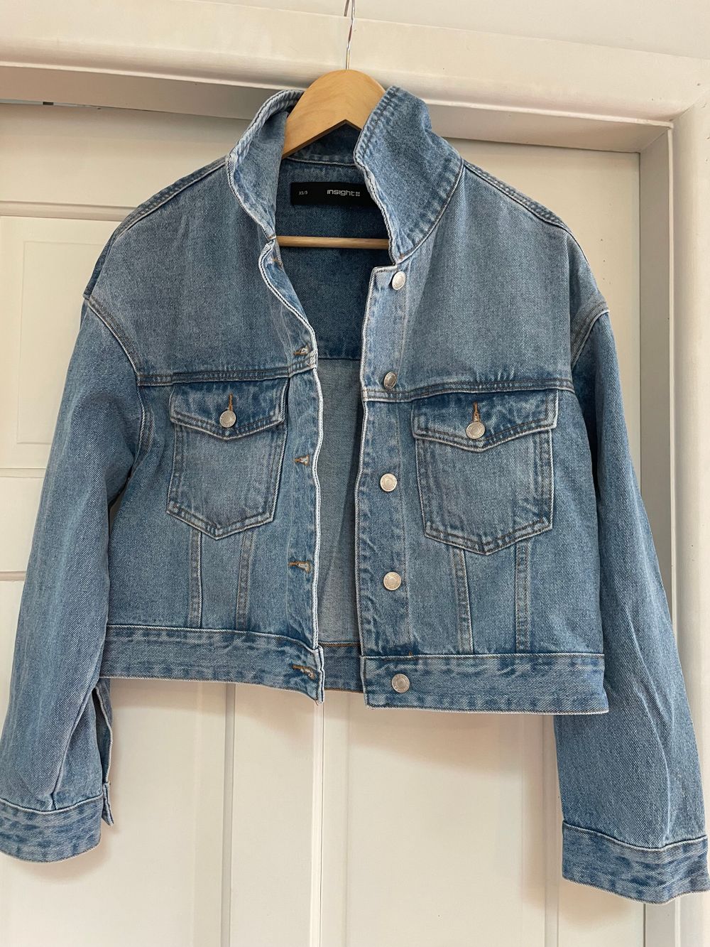 Insight Blue Cropped Denim Jacket