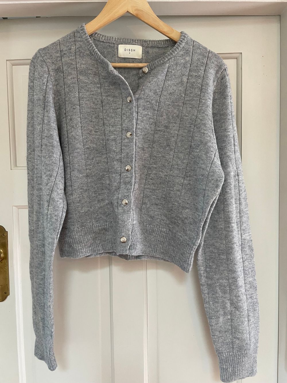 DISSH Grey Ribbed Knit Cardigan