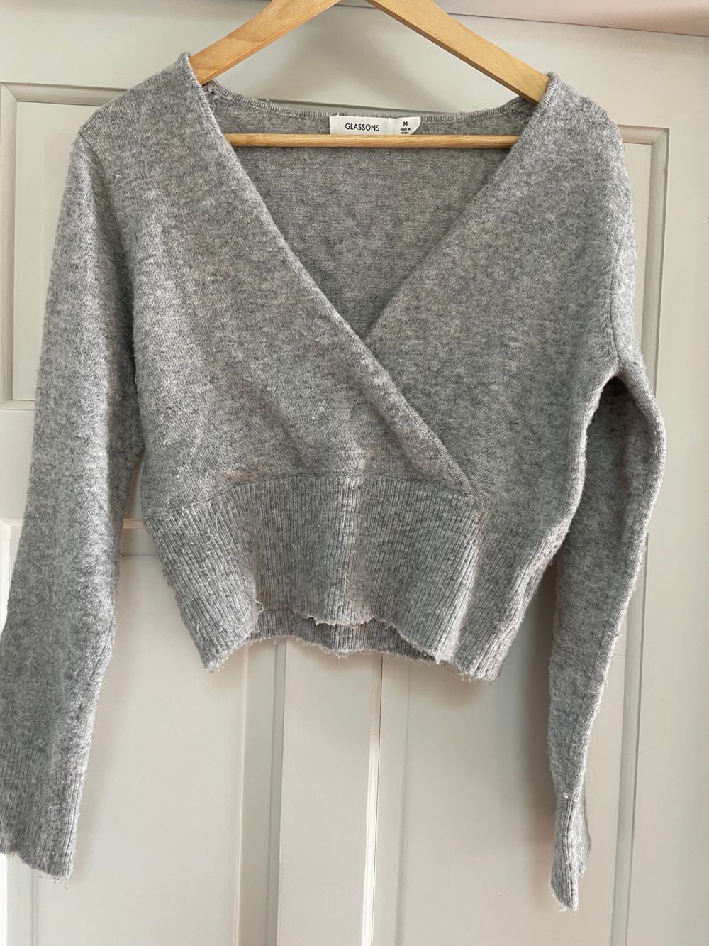 Glassons Grey Wrap Knit Jumper