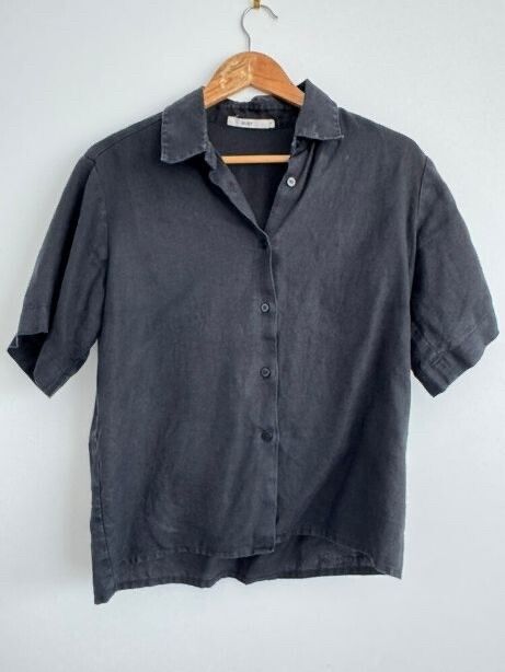 Ruby Black Linen Shirt