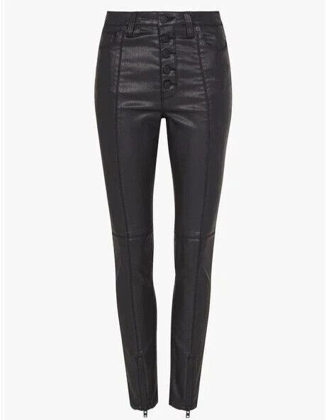 Sass & Bide Sonic Rider Wax Look Denim Stretch Size 31 Black The Master&The Muse