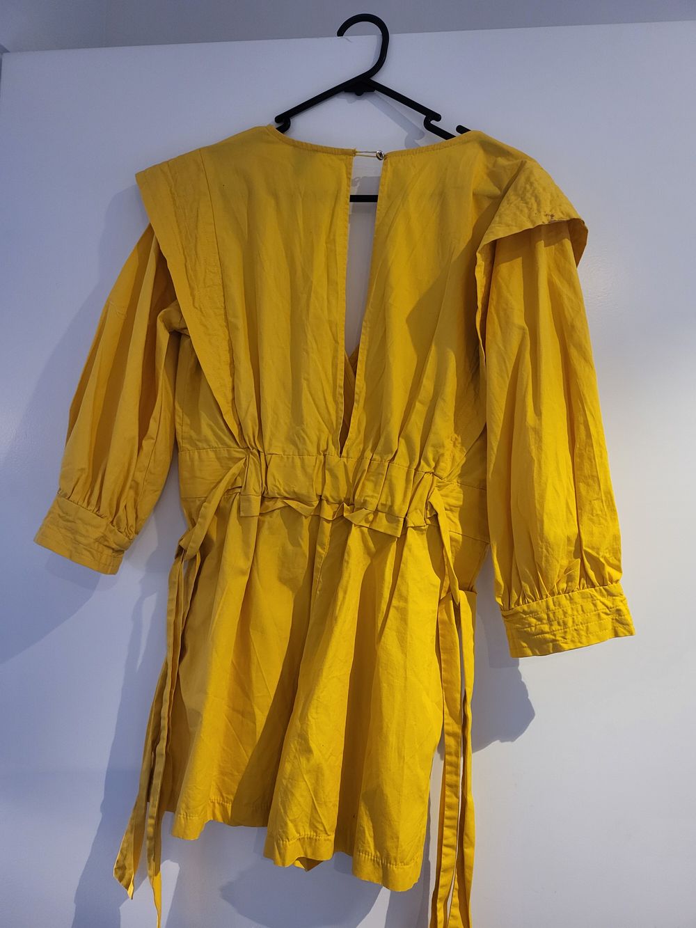 Yellow cotton playsuit
