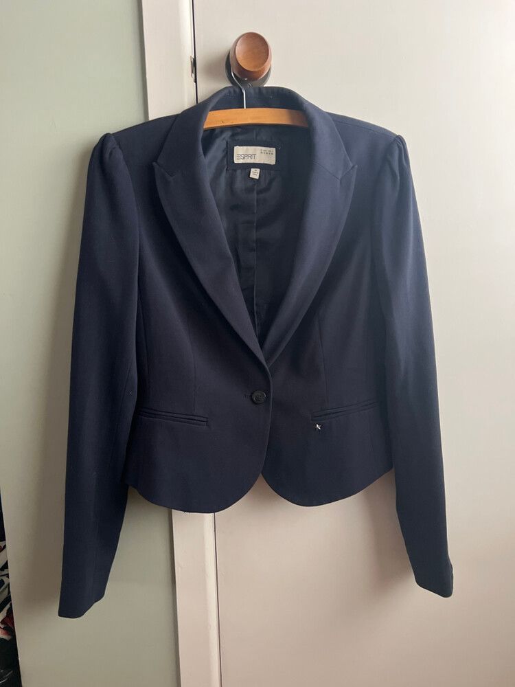 Esprit Navy Cropped Blazer – Size 10