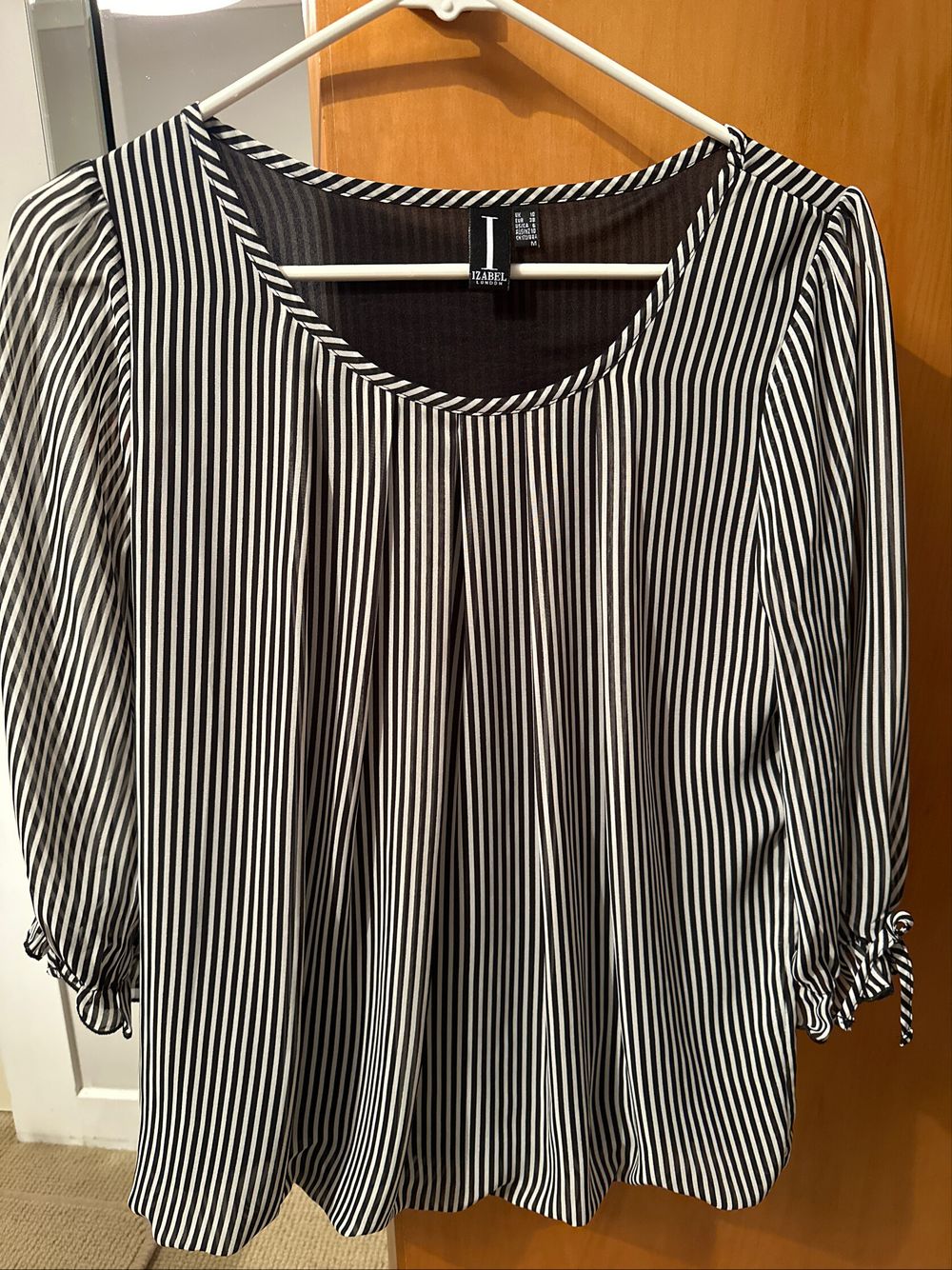 Black | Cream Stripe Top