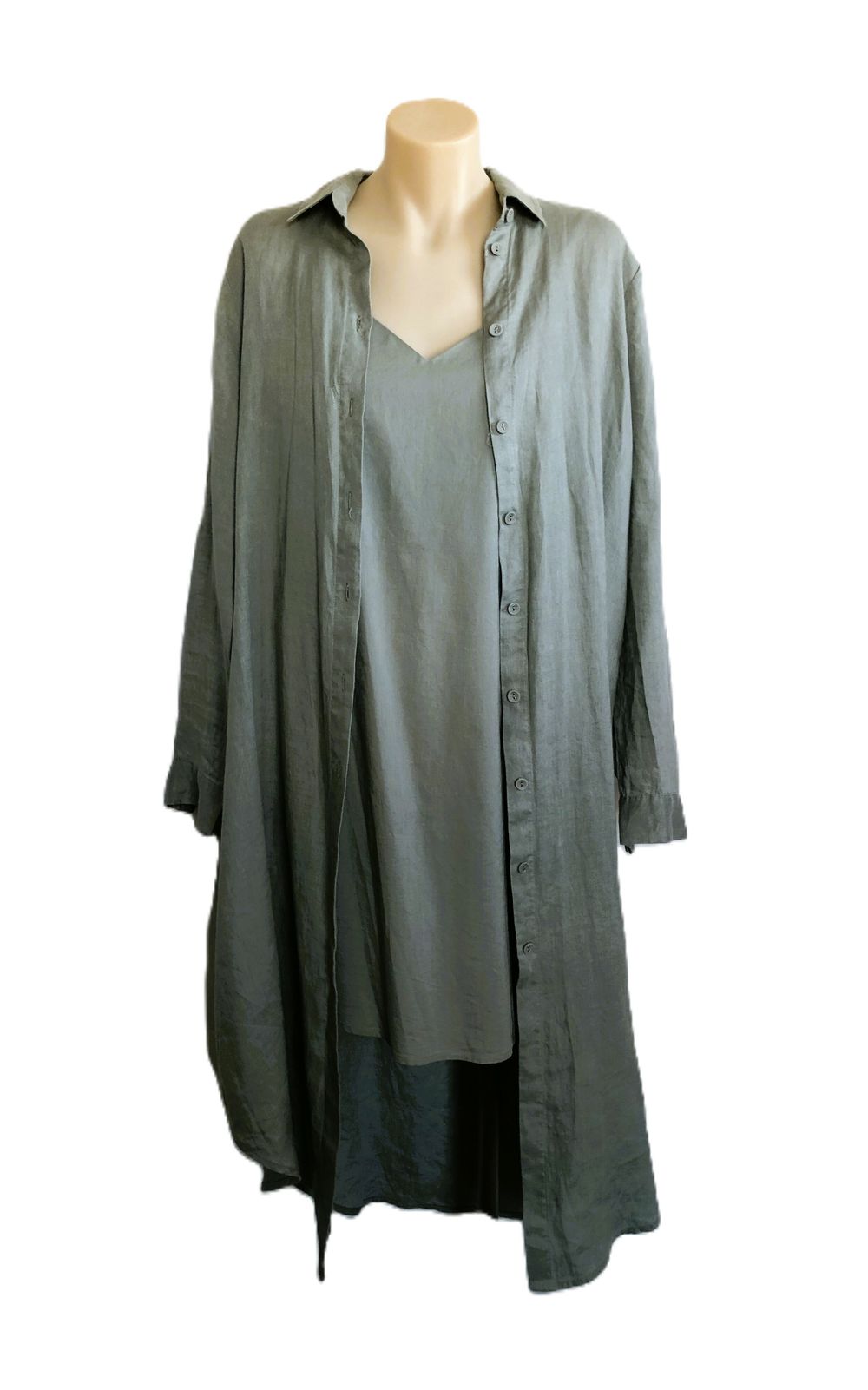 octavia stretch-linen wrap dress Linen Wrap Dress | AmourLinen main image 0
