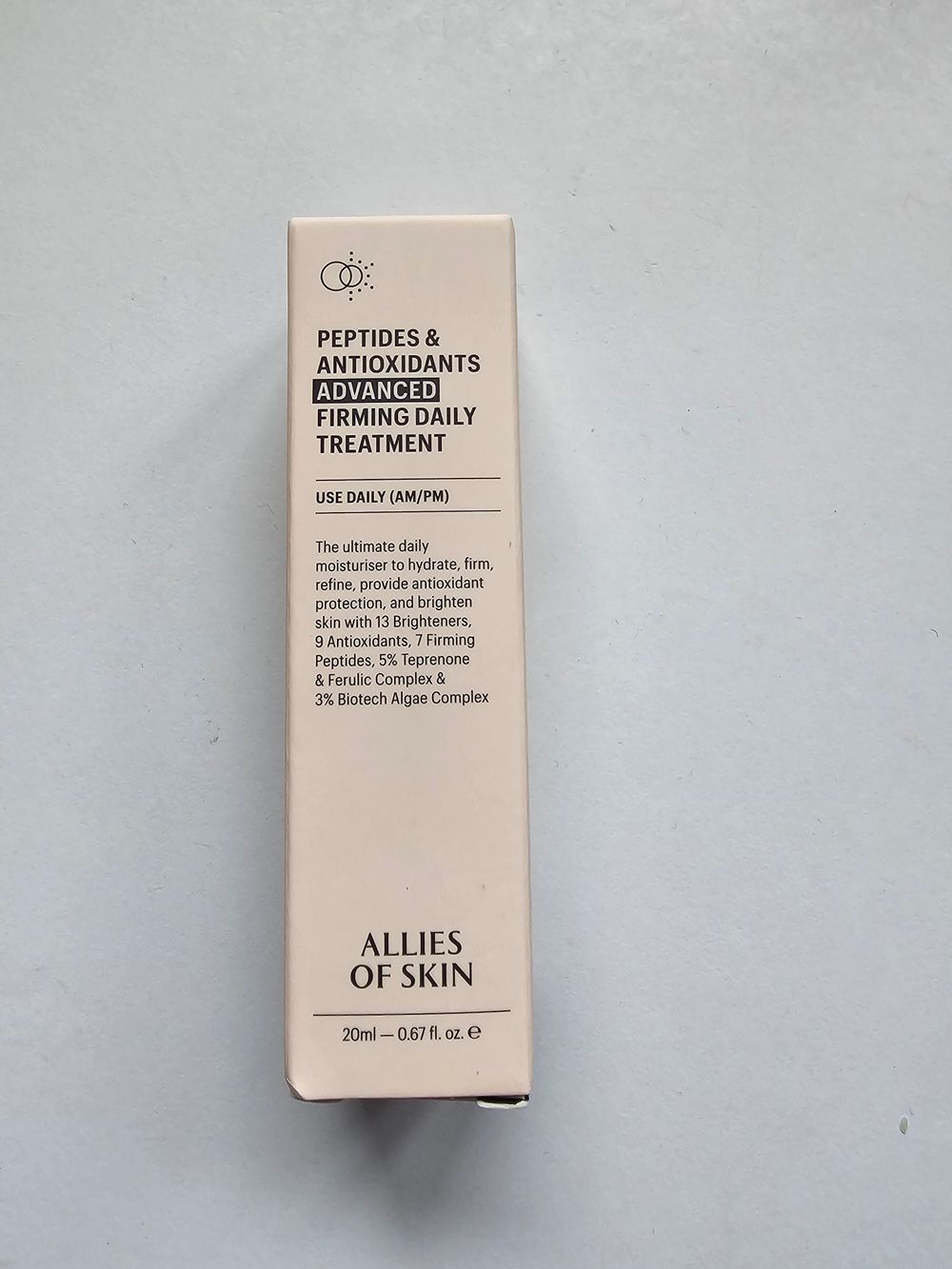 RRP $108! ALLIES OF SKIN - Peptides & Antioxidants Firming Treatment 20ml