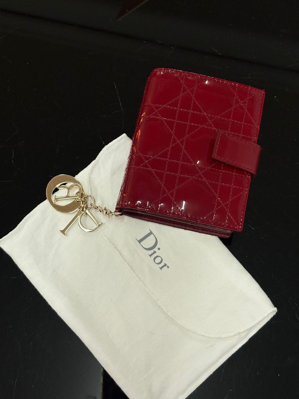 Dior Red Patent Wallet