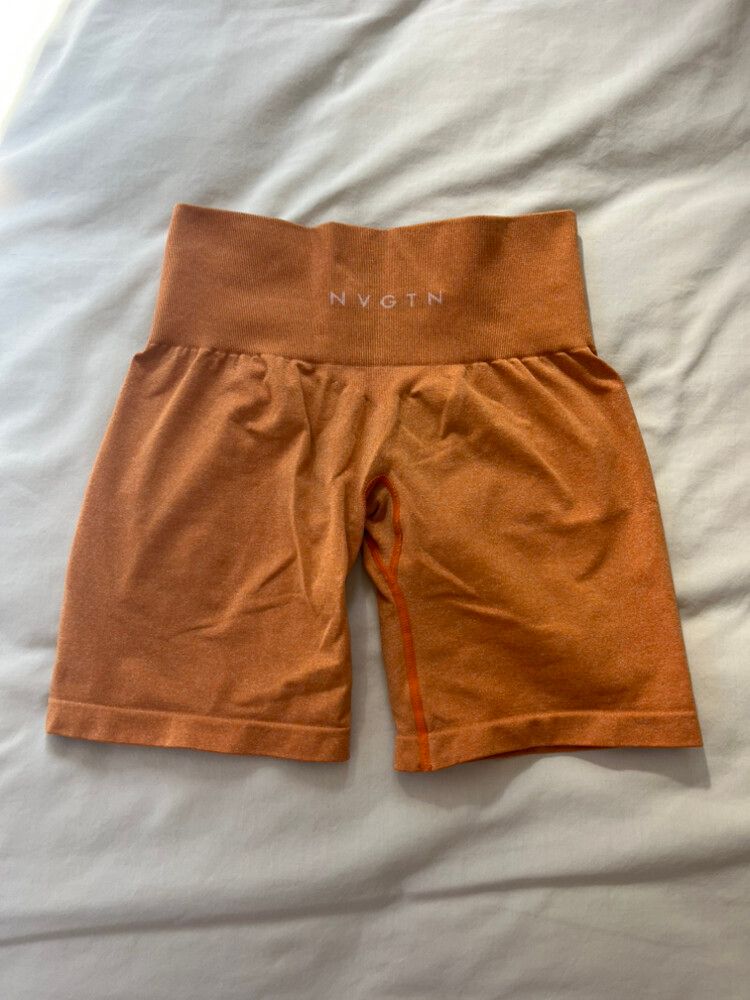 Orange NVGTN shorts