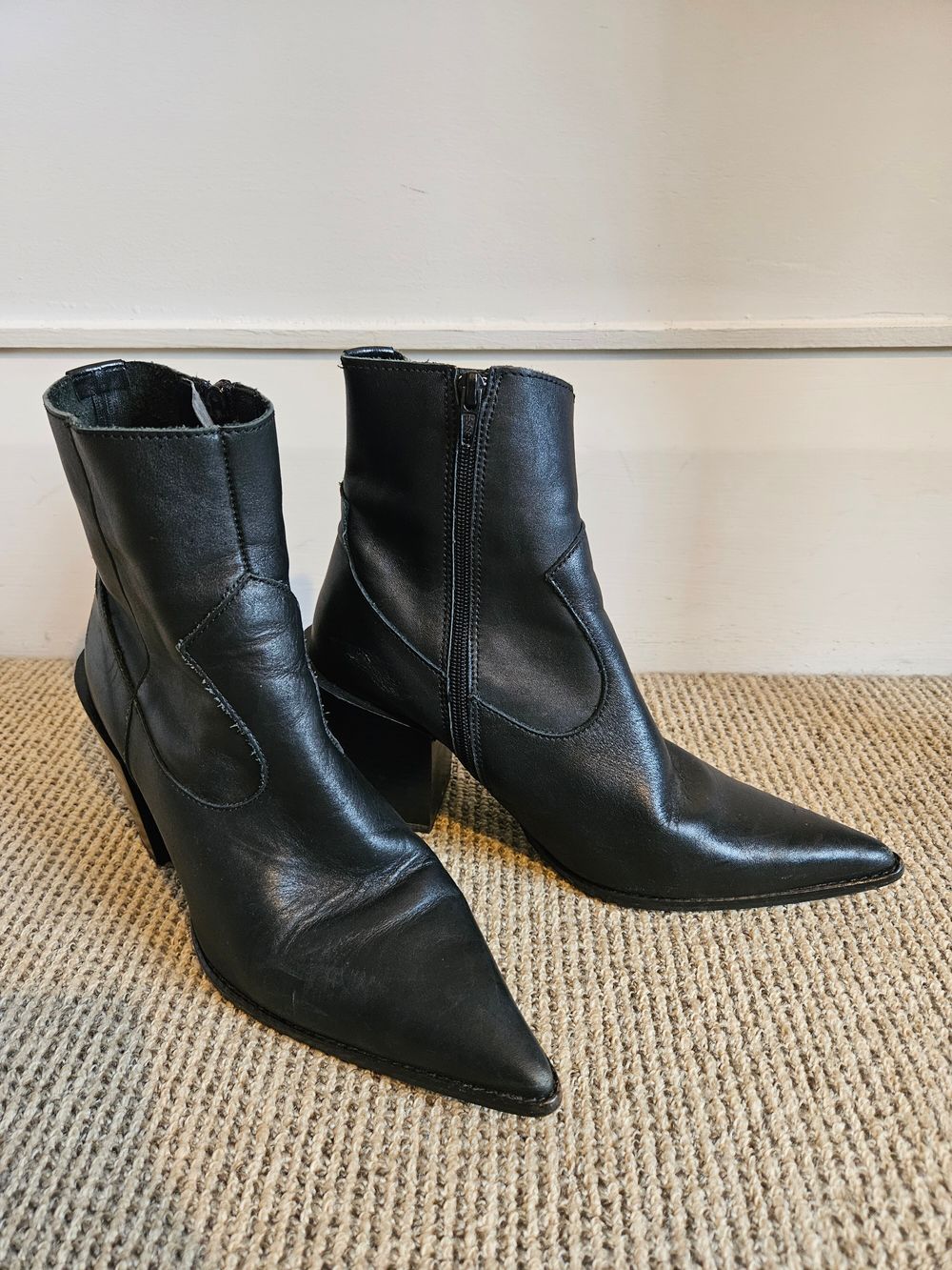 Witchy Black Leather Boots