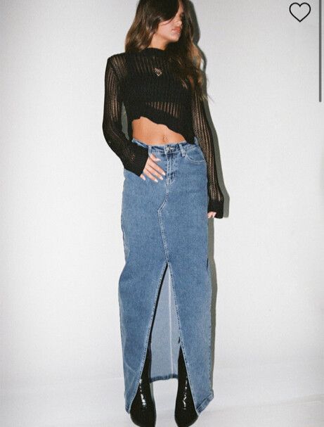Denim Maxi Skirt