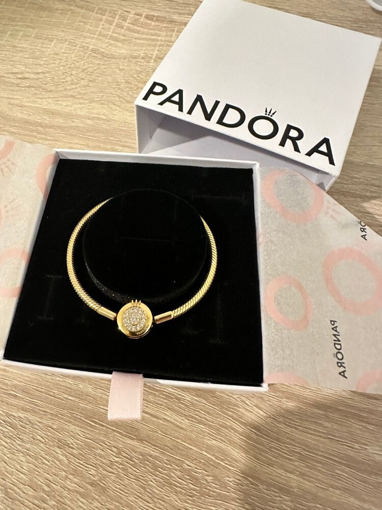 Snake Chain Bracelet 14k Pandora Gold Plated Pandora Sparkling