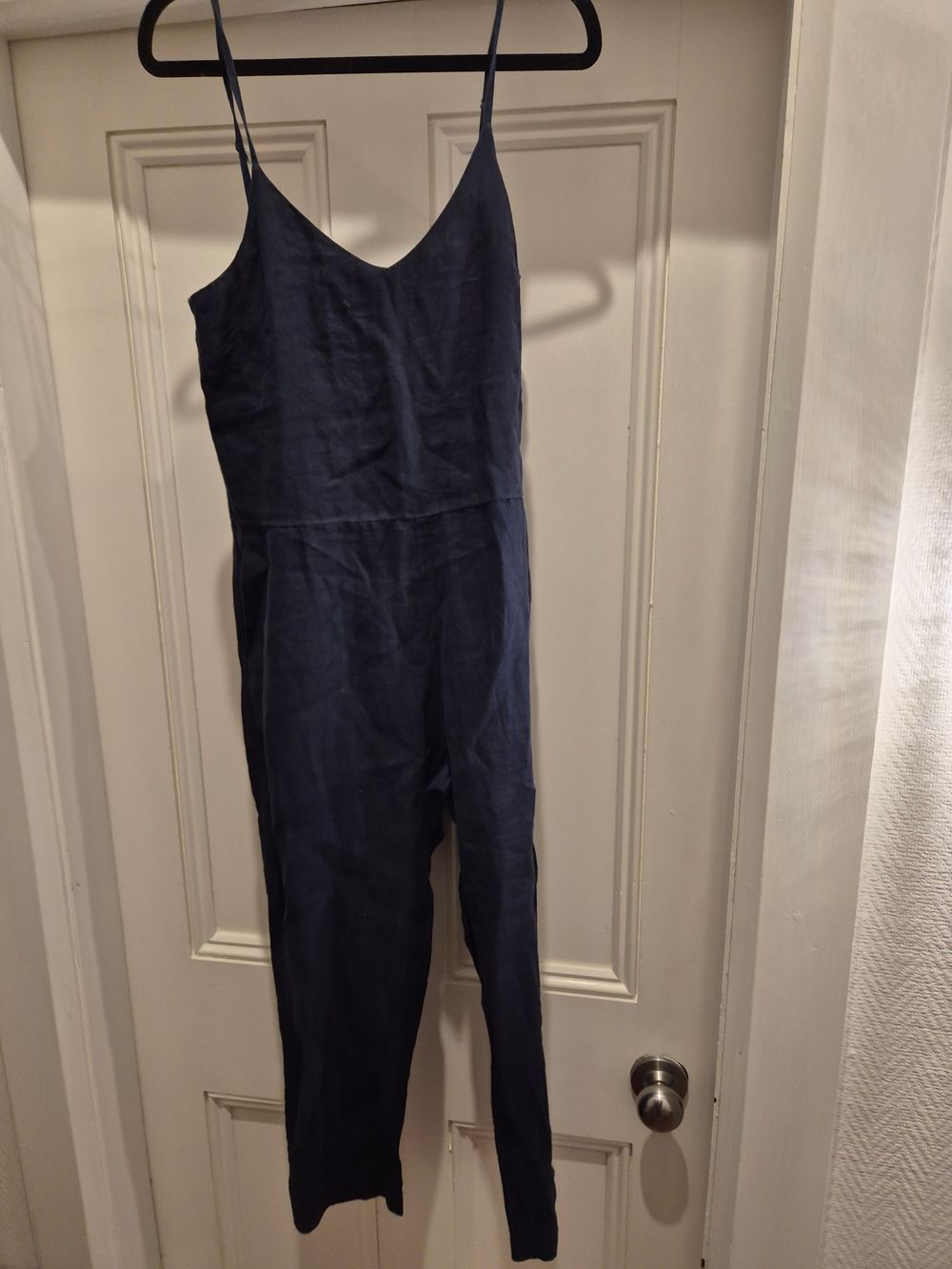 Assembly Label Dark Blue Linen Pantsuit sz 8