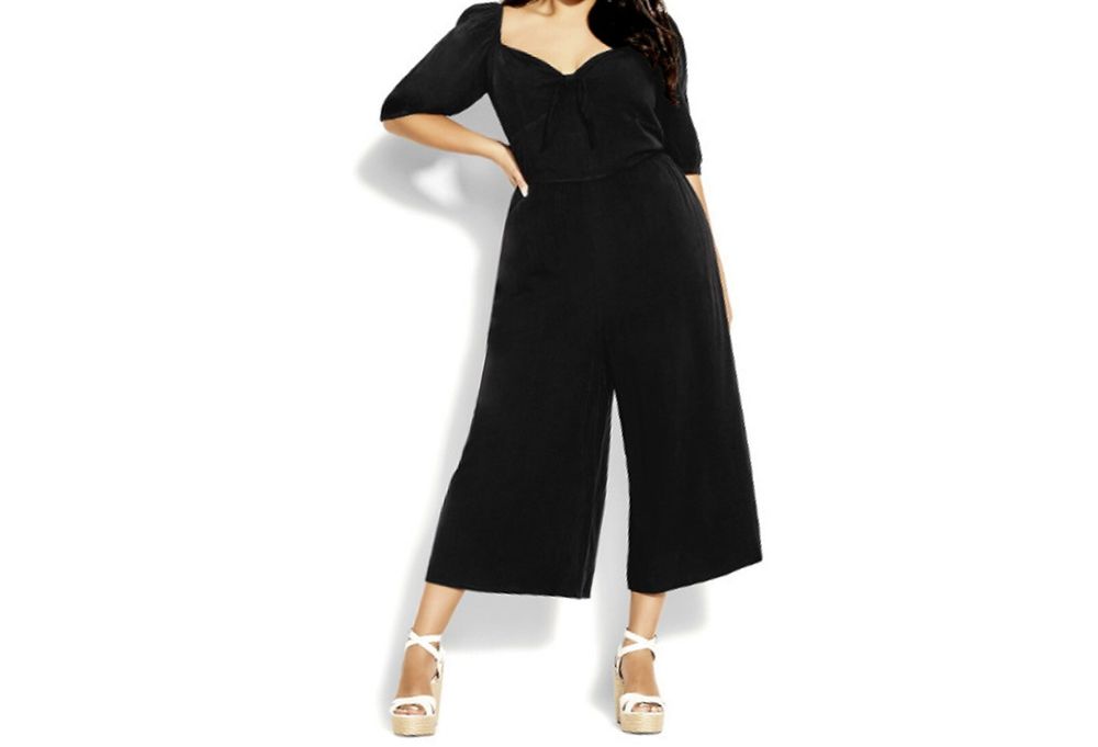 **NEW** Black Jumpsuit / Pantsuit - L - NZ size 20 - Easy Pull-on Style