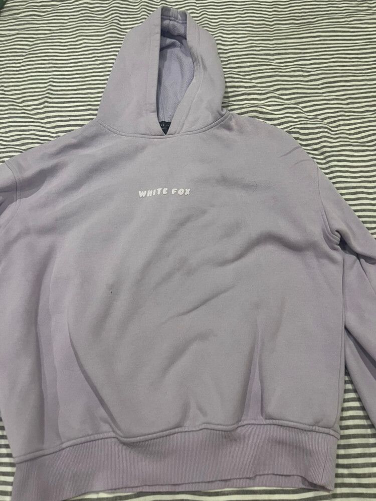 White Fox Purple Leisure Hoodie Size XS/S