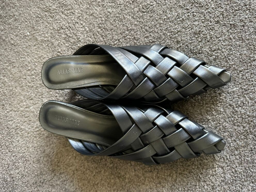 Alias Mae Black Woven Heels Size 40