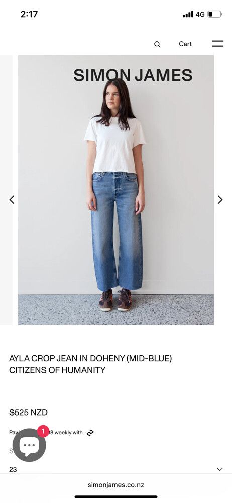 Citizens of Humanity - Ayla Crop Baggy Raw Hem