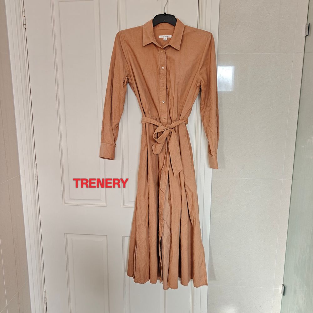brandnew TRENERY tan Corduroy Midi Dress