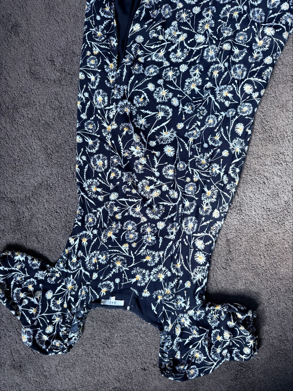 MAX Black Floral Midi Dress