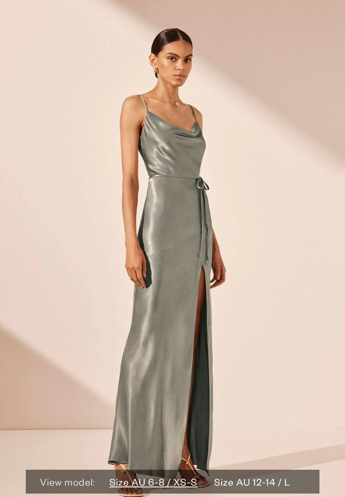 la lune bias cowl maxi dress Shona Joy
