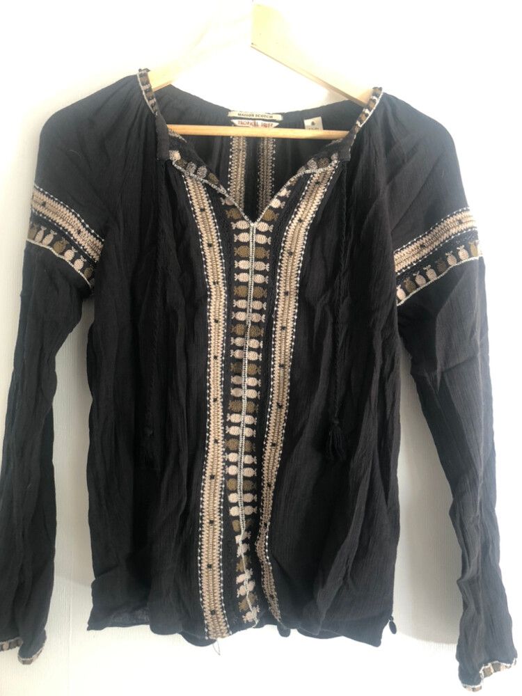 Crochet Trimmed Cotton Top