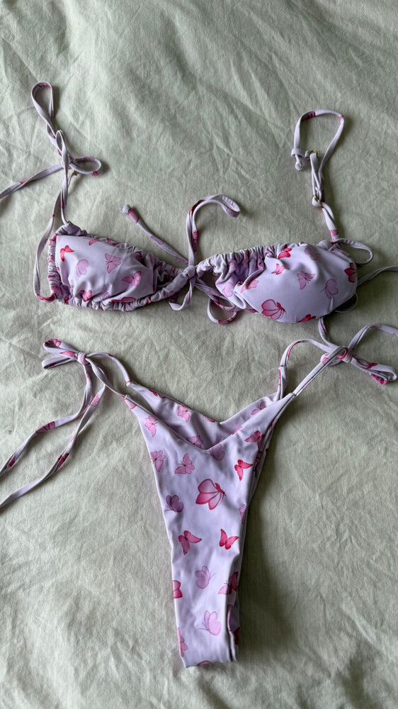 Butterfly Print Bikini Set