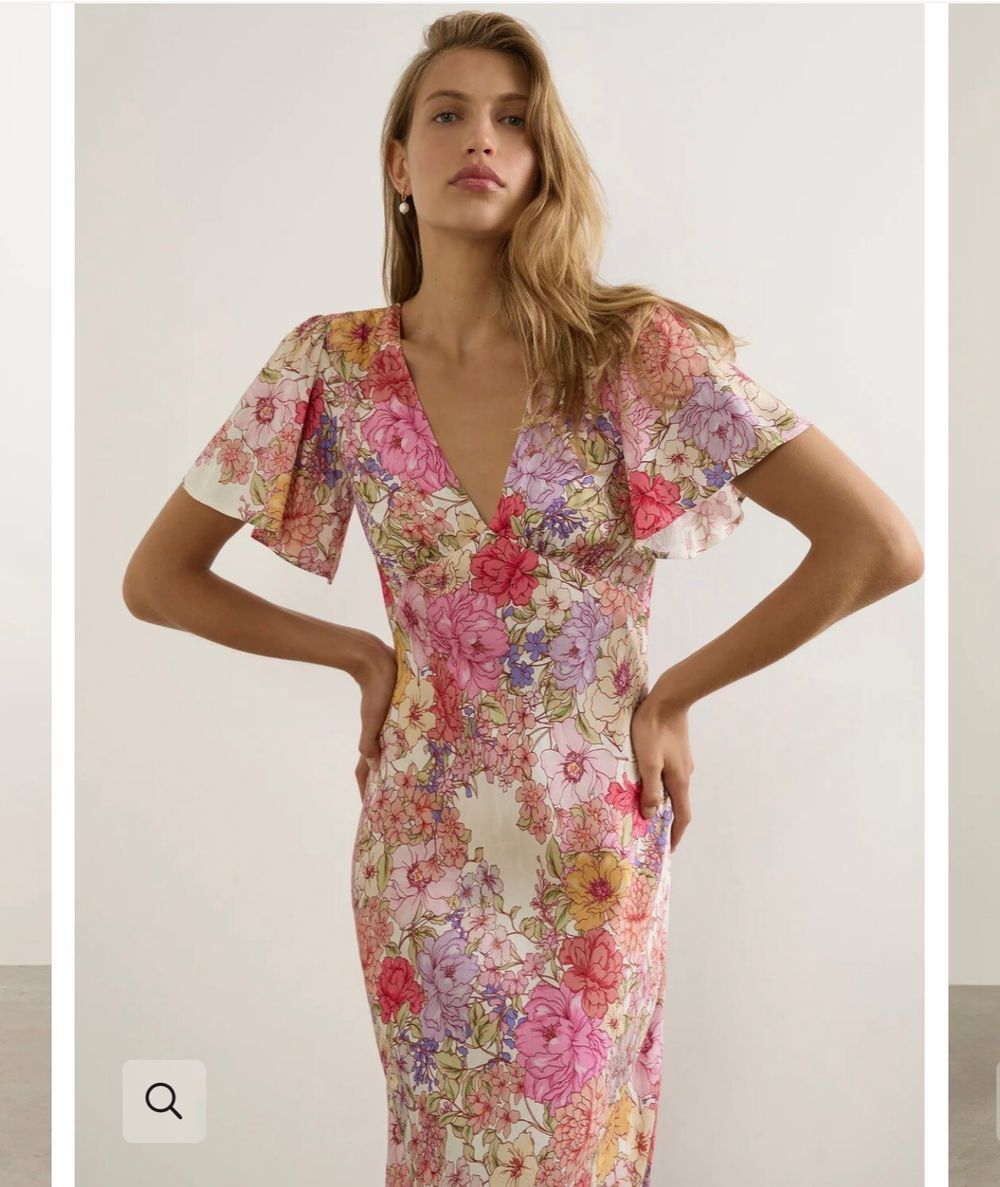 Auguste Calais Midi Floral Dress