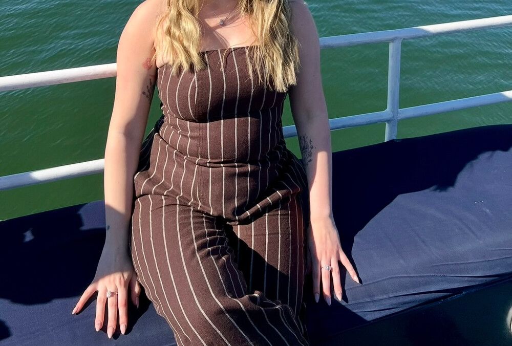 Brown stripe 2 piece set